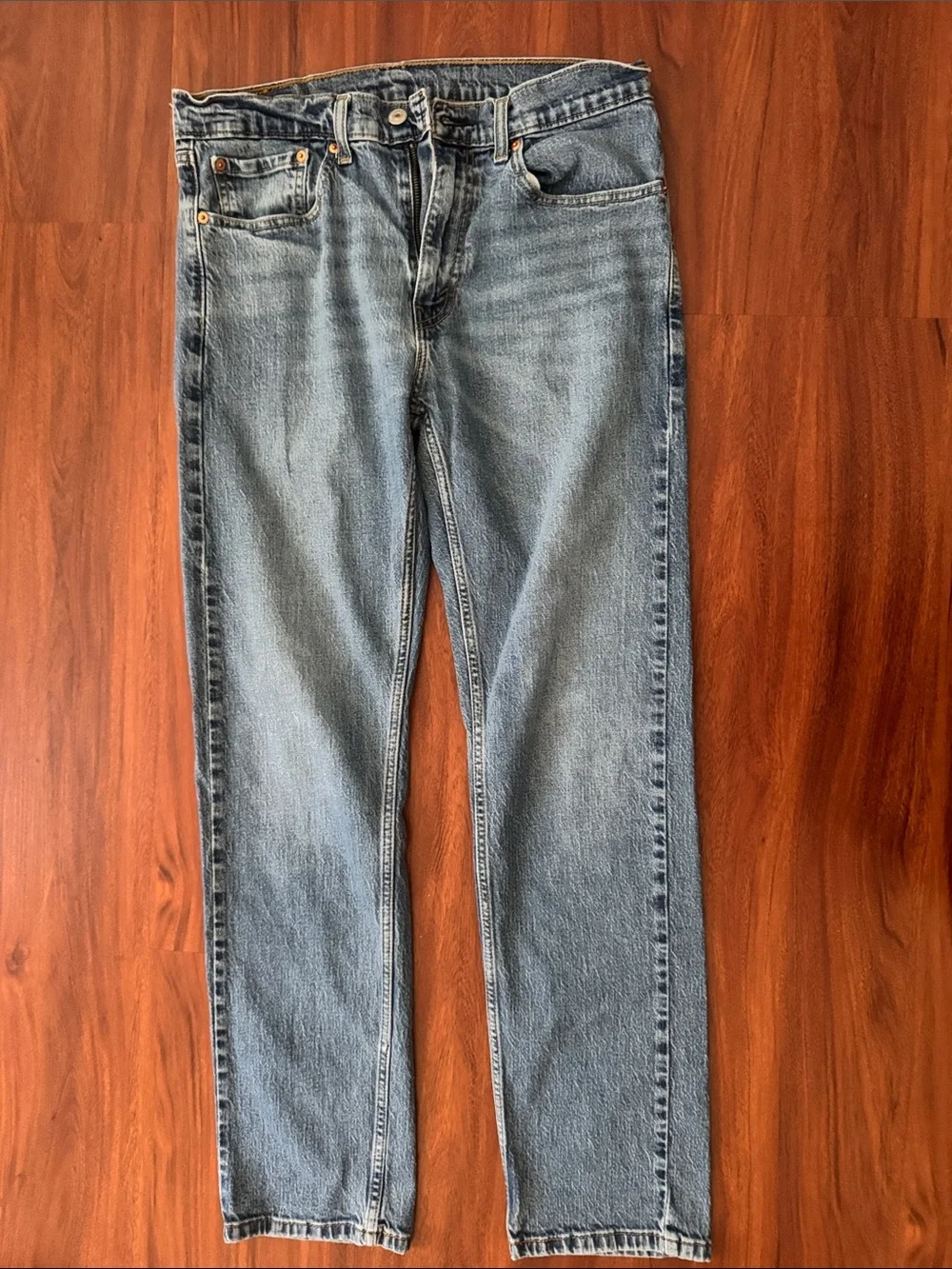 Levi's Men's 505 Straight Jeans in Light Blue Denim